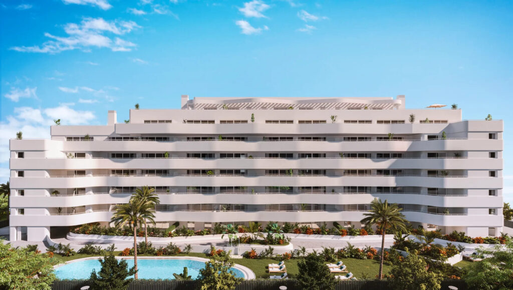 Vizualiz&aacute;cia bytov&eacute;ho komplexu Horus IV v Torre del Mar