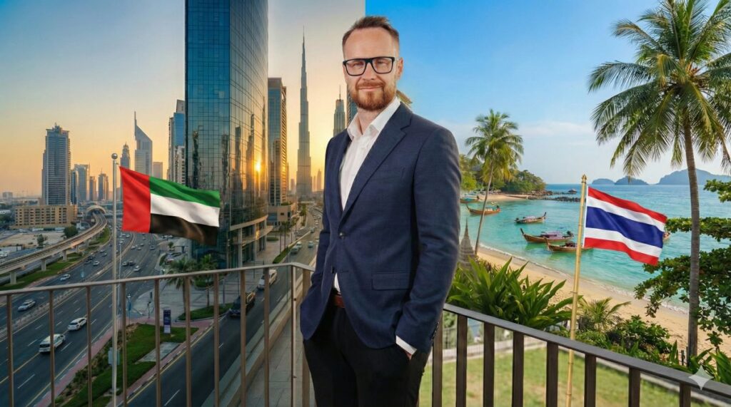 Ilustr&aacute;cia porovnania realitnej invest&iacute;cie v Dubaji a Thajsku